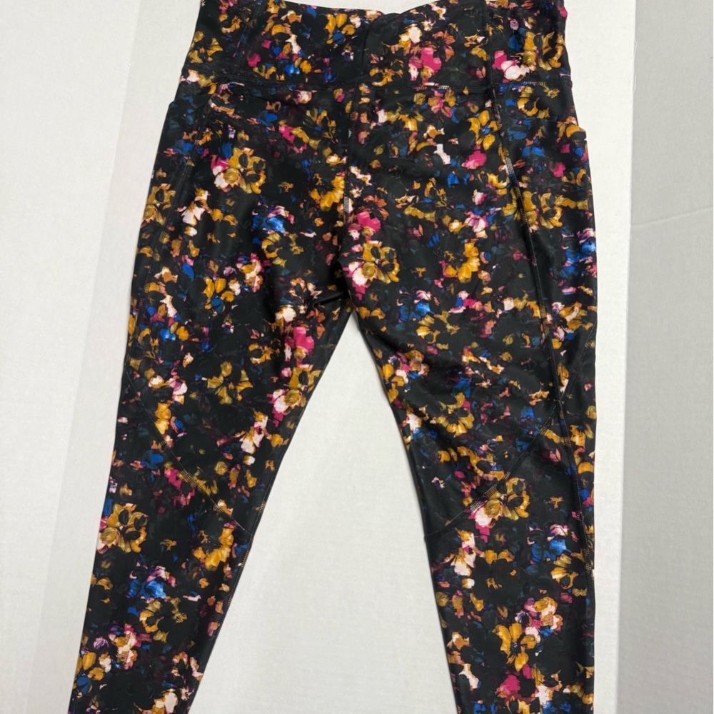 Xersion Floral Leggings - Black and Multicolor